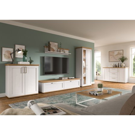 Rootz Living Room Set - Möblerkombination - Country House Look - Stylish Organization - 260x151x40cm