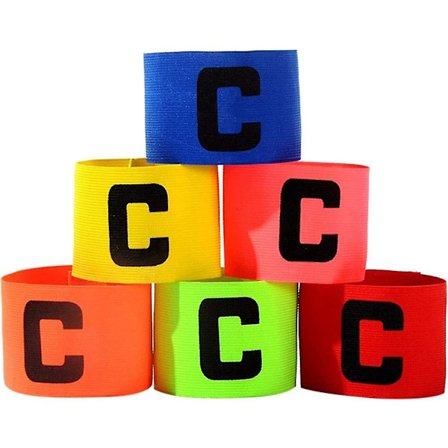 6 stykker elastisk fodboldkaptajnarmbånd Justerbart fodboldbasketballspillerbånd til voksne unge