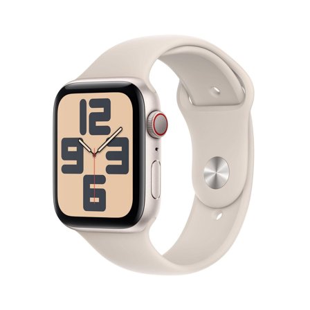 Apple Watch SE (GPS + Cellular) 2. generasjon - stjernelysaluminium - smartklokke med sportsbånd - stjernelys - 32 GB