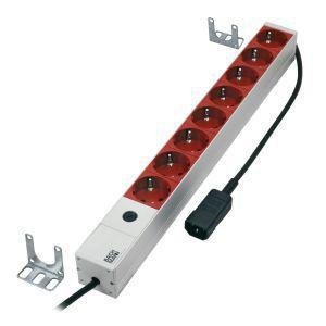 MicroConnect 8-way Outlet strip,19" 1U