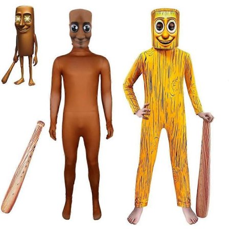 Brainrot Tung Tung Tung Sahur Jumpsuits Gutter Halloween Cosplay Kostyme Dress