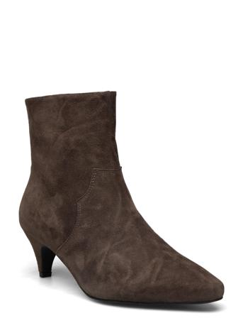 Boot Shoes Boots Ankle Boots Ankle Boot - Heel Brun Sofie Schnoor