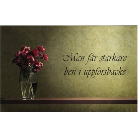 Man får starkare ben.. Väggord