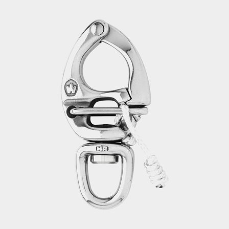 Gancio di scotta Wichard HR Snap Shackle, 14 mm / 11 mm, 70 mm, acciaio inossidabile, occhio girevole, con Quick Release