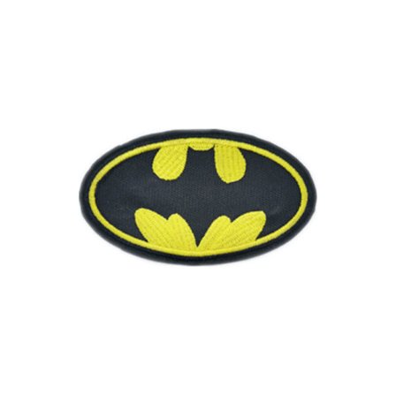 Patch - Batman 'Logo' - gul - 5,5 x 9,5 cm - broderet stryge-på-broderet patches