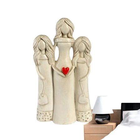 Änglar Resin Trädgårdsstaty Långvarig Resin Ängel Dekoration Trädgårdsstaty Kreativ Ängel Resin Figur För Mor Syster Dotter(FMY)