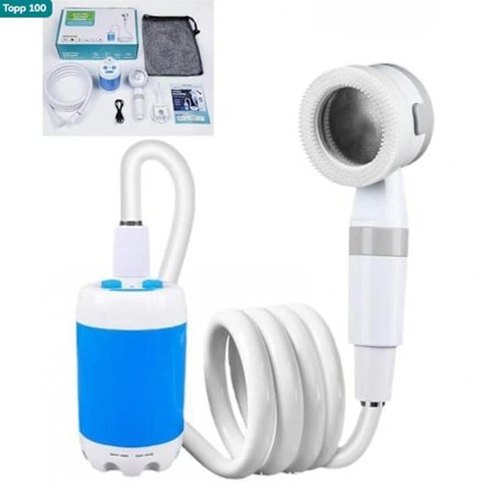 Genopladelig Camping Brusepumpe - Justerbar Vandstrøm til Rejser