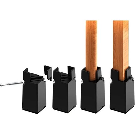 Justerbar sengeforhøjer 10 cm med skrueklemmer, 4-pak møbelforhøjere til tunge møbler, sofa, bord og stol, til firkantede,A