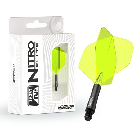 Nitro Flite - Integrated Flight and Shaft Black & Yellow | Winmau.com Short