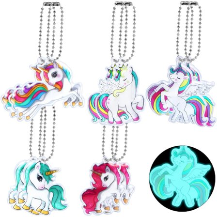 10 stk. enhjørning-vedhæng, reflektor, reflektor, barn, reflektor, hængende reflektor, barn