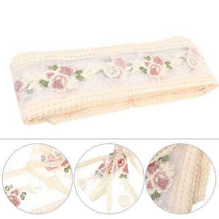 15 Yards Broderi Spets Kant Blomma Mönster Spets Sy Band DIY Hantverk Spets