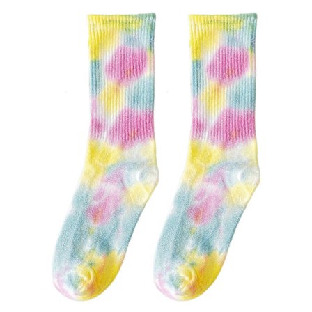 1 Pari Unisex Sukat Puolipitkät Solmuvärjätyt Hajuttomat Ohuet Korkea Elastisuus Liukumattomat Hienoa Imevät Kutistumattomat Urheilu Neljän Vuodenajan