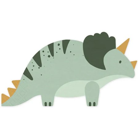 Dinosaurier Triceratops Servett 12-pack