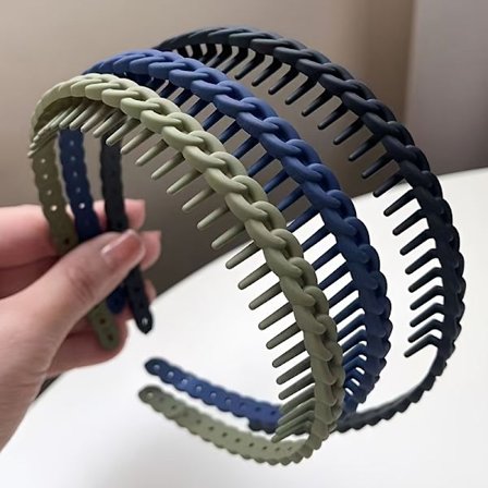 3 stk. Mode Hårelastikker til Kvinder - Bredkantede Hårbøjler, Skridsikre Hjerteformede Håraccessories, Vaskbare Hårbøjler, Stilfulde Hårbånd til 