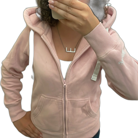 Ljusrosa hoodie från Russemerch