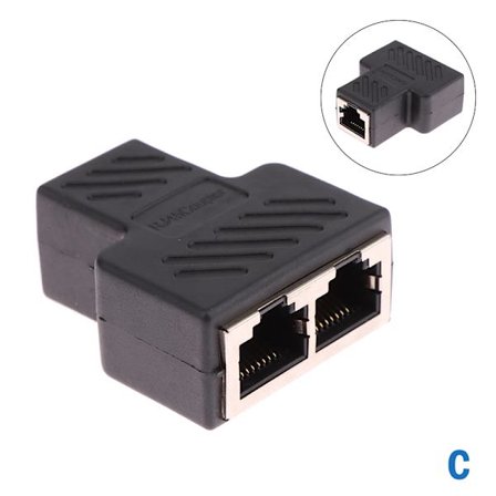 RJ45-kontakt 1 till 2-vägs LAN Ethernet-kabel Nätverk Cate6 Spli