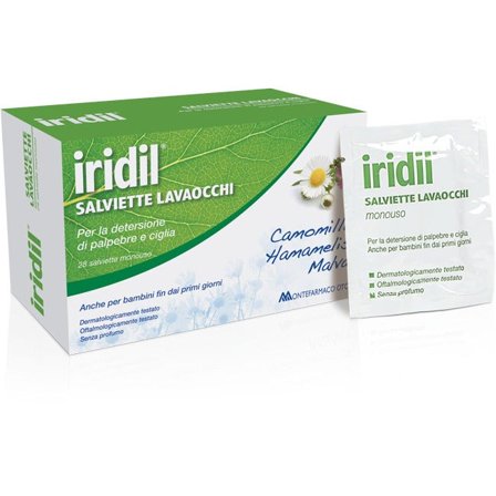Iridil Salviette Lavaocchi 28 Pezzi per Occhi Sensibili