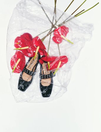 Bianco Biarose Karré Mary Jane Flat Faux Leather - Black - 38