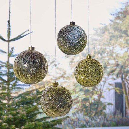 Luxform Batteridriven LED-hänglampa Ball Swirl guld Guld