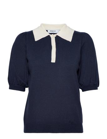 Haya Rachelle Ss Pullover Blue MOSS COPENHAGEN