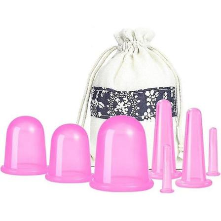 7 St/ Set Silikon Anti-cellulitkopp Vakuumterapikropp
