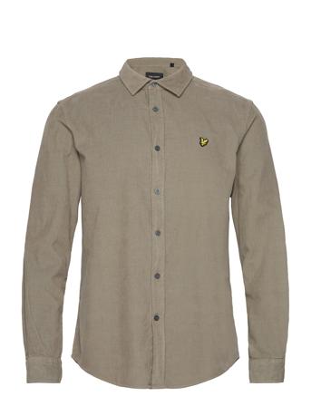 Needle Cord Shirt Skjorte Uformell Kakigrønn Lyle & Scott*Betinget Tilbud