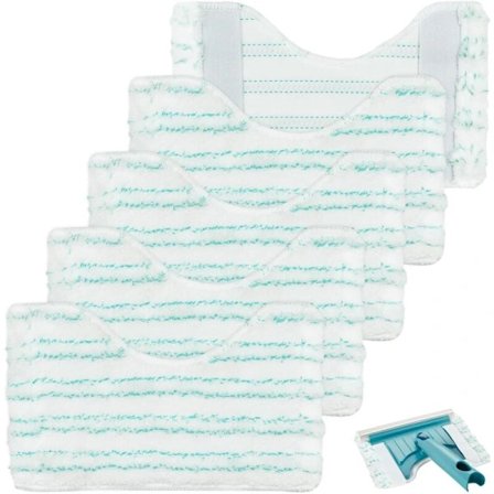 5 stk. reservekluter for mopp Baderomsrengjører dusjrengjører for Leifheit Micro Duo, mikrofibererstatningsduk egnet for baderomsrengjøring