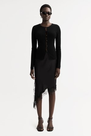 Soft Goat - Slim Fit Cardigan - Strickjacke aus Kaschmir - XL - Black