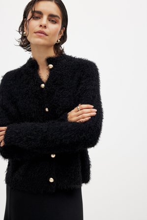 NA-KD Strickweste - Cardigans - Schwarz - XS (EU 32)