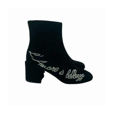 Dolce & Gabbana, Tronchetto Zwart, Dames, Maat:36 1/2 EU