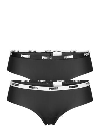 Puma Women Microfiber Brazilian 2P Lingerie Panties Brazilian Panties Svart PUMA
