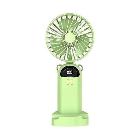 Drevet Håndventilator Mini Bærbar Håndholdt Ventilator Studerende Lille Ventilator Digital Display Foldbar Bord Aromaterapi USB Opladning Hængende 