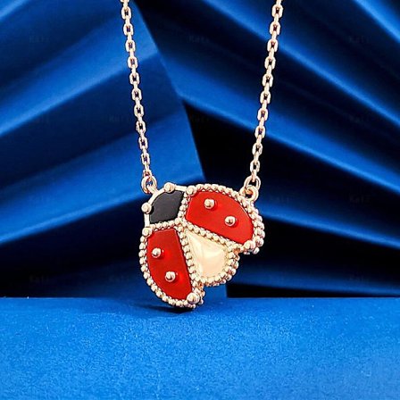 Mote Merke Rose Gull Plommeblomst Syvstjerners Marihøne Halskjede Armbånd Dame Mote Enkelt Festgave High-end Smykker