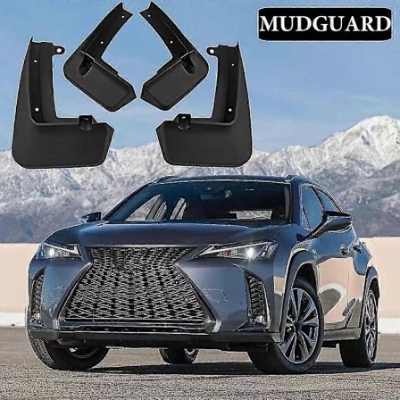 [LCS] 4x Skvettlapper for Lexus Ux Ux200 Ux250h 2019-2023 Nye oppgraderte biltilbehør Sprutbeskyttere Skjerm Skvettlapper Foran Bakre Skjermer