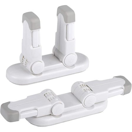 Dørnivå Lås [oppgradert], 2-pakning Barnesikkerhetsdør Lås med 3m Lim, Redtron Anti-utestenging