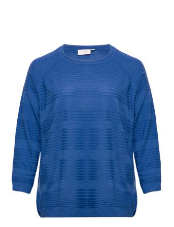 Carairplain Ls Pullover Knt Pullover Blå ONLY Carmakoma