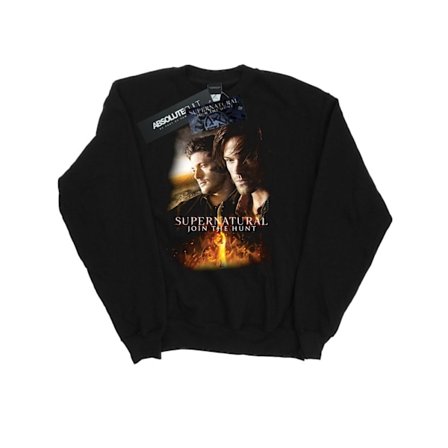 Supernatural Herr Flaming Poster Sweatshirt XL Svart