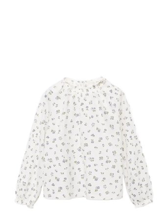 Floral Cotton T-Shirt Cream Mango