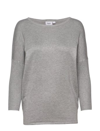 A2561, Milasz R-Neck Pullover Grey Saint Tropez