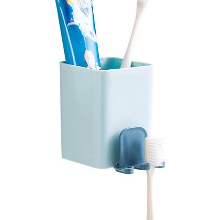Elektrisk tandbørsteholder vægmonteret tandbørsteholder til badeværelse multifunktionel sugekop opbevaringsboks krog til elektrisk tandbørste også