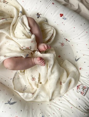 Cam Cam Copenhagen Baby Nest - Ocs - Blueberries - Cream - ONE SIZE