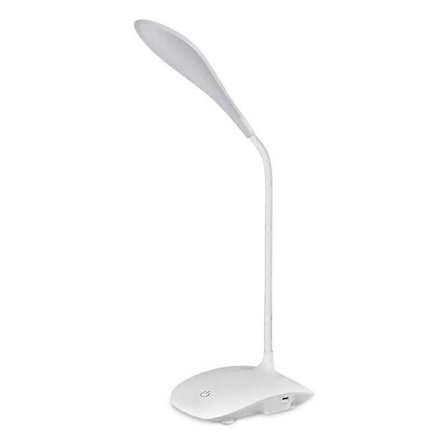 LED Skrivbordslampa Läsning 3 Ljusstyrkenivåer Uppladdningsbar Flexibel Sänglampa USB Touch Sensor