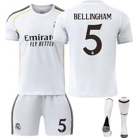 2526 Ny Real Madrid Fodboldtrøje Kortærmet til Voksne og Børn - Flere Stilarter No.5 BELLINGHAM No.5 BELLINGHAM