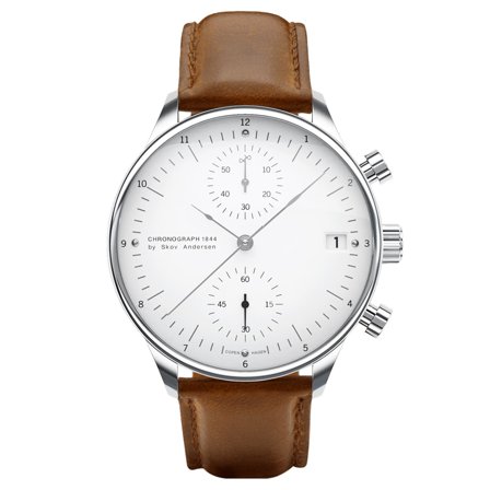1844 Chronograph | Surgical Steel & White for Men - Wrist watches
