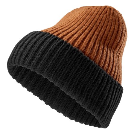 Czarno-brązowa czapka Frencis Montagna dla mężczyzn - Czapki typu beanie