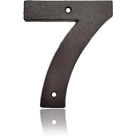 Gjutjärnshusnummer - 4,9 tum höga adressnummer/brevlådenummer, Nummer 7
