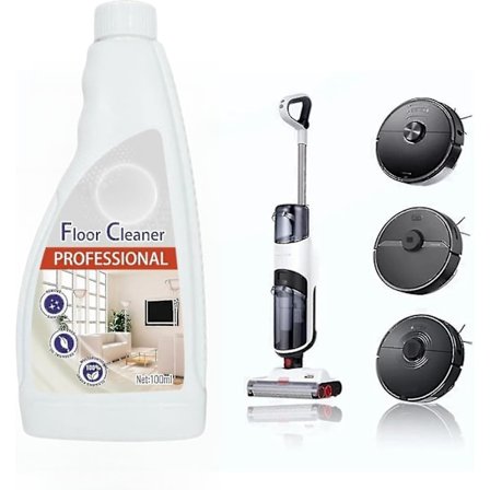 Gulvrens for alle robotstøvsugere og mopper, gulvrensvæske kompatibel med Roborock Omo Joint, S8 Pro