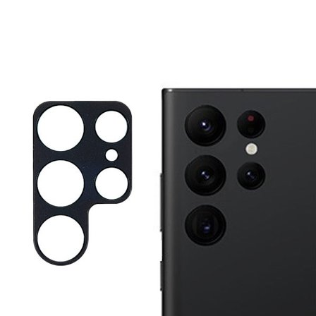 Samsung Galaxy S22 Ultra kameralinsebeskytter - Sort