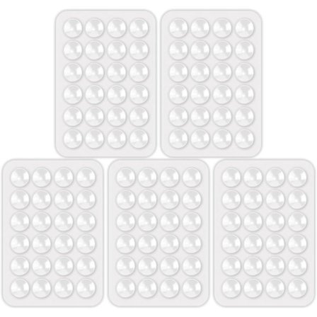 /NN/5 stk. Silikone Sugekop Telefonholder, Multifunktionel Telefon Sugekopbeslag til Biltelefon Mini Sugekop Måtte Sugekop Telefonetui Lim Hvid