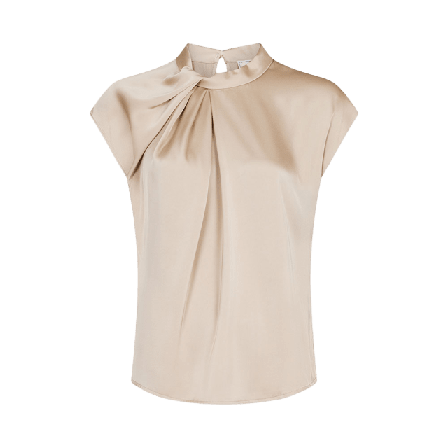 Neo Noir Fleur Drapy Satin Blouse Blusar Dam Beige 38